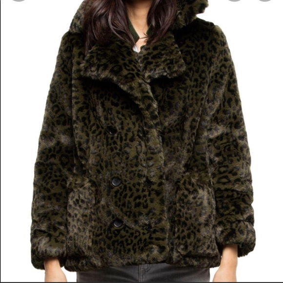 Zadig & Voltaire Miles Leo Faux Fur Coat, Leopard Print - Picture 7 of 9
